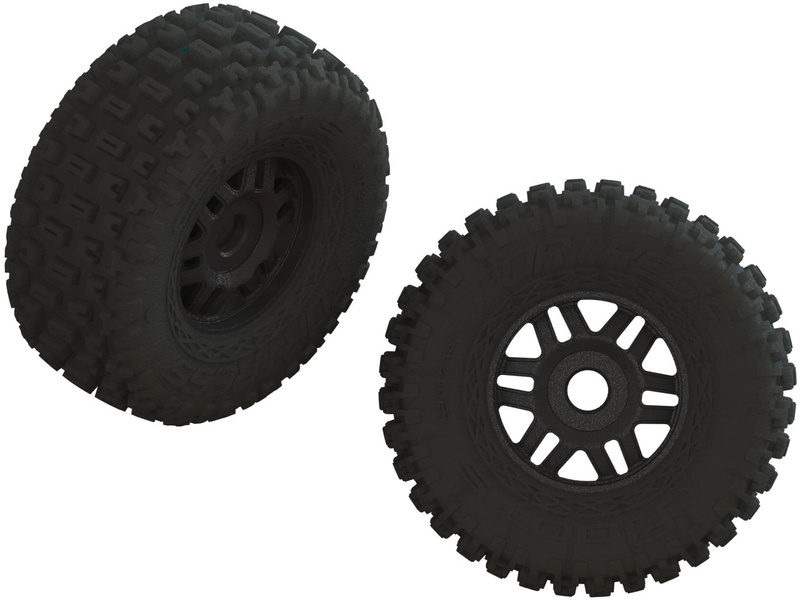 Fotografie produktu: Arrma kolo s pneu dBoots Fortress LP, disk černý (2)