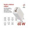 Síťový USB adaptér (zdroj) GaN PD 65W