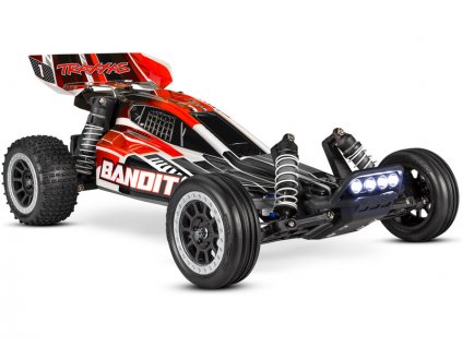 Traxxas Bandit 1:10 RTR červeno-černý s LED osvětlením