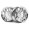 WORK XSA 02C WHEEL 26mm CHROME/WHITE (9mm OFFSET)