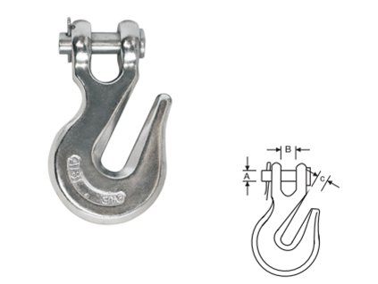 Čepový hák nerezavějící ocel, AISI304, AISI316