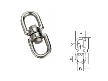 Obrtlík oko oko, nerezová ocel, AISI304 AISI316