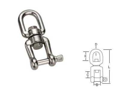Otočný obratník oko čelist, nerezová ocel, AISI304 AISI316​
