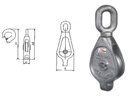 Kladka s okem žárově zinkovaná