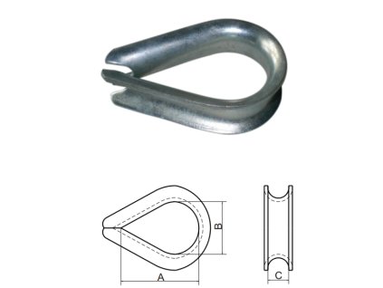 G411 Standardní lanová očnice