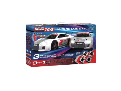 reel toys autodraha audi r8 lms gt3 143 3 metry 3 sestavy led svetla