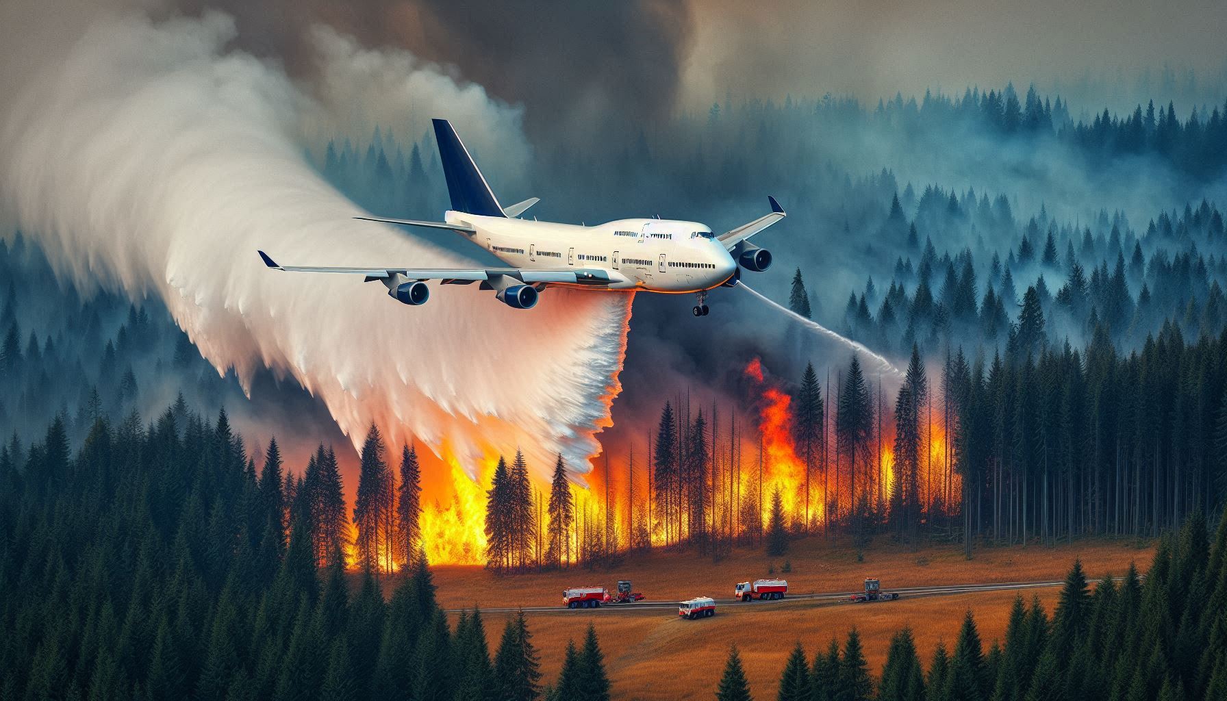 Hašení požárů pomocí velkých dopravních letadel: Letecká pomoc v akci