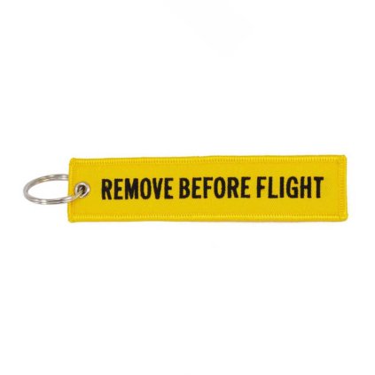 Klíčenka REMOVE BEFORE FLIGHT | Žlutá