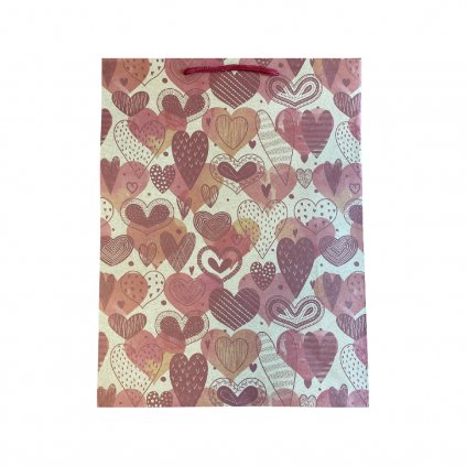 ZAM 032 Dárková taška se srdíčky