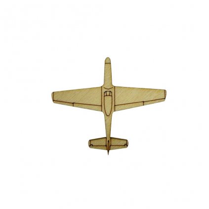 Dřevěná brož P-51 Mustang
