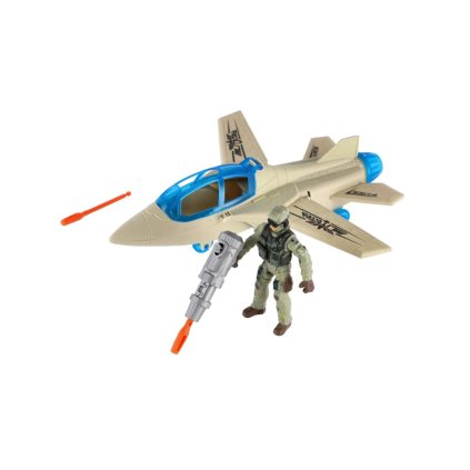 Vojenská sada stíhačka + voják s doplňky