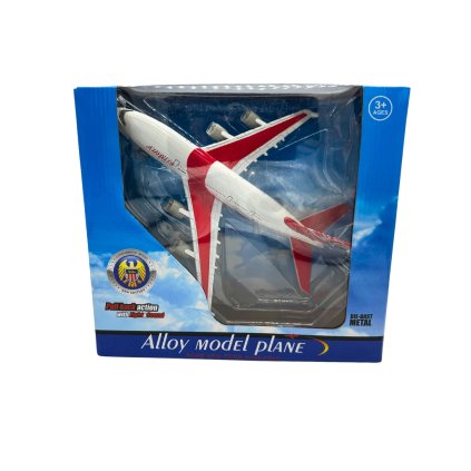 Kovový model Airbus A380 - Červený