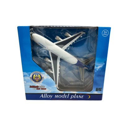 Kovový model Airbus A380 - Modrý