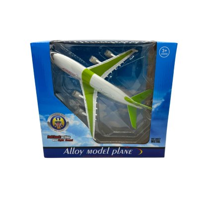Kovový model Airbus A380 - Zelený