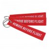 Klíčenka Remove Before Flight - Červená