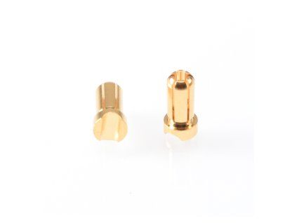 ruddog 5mm gold plug male short 2pcs