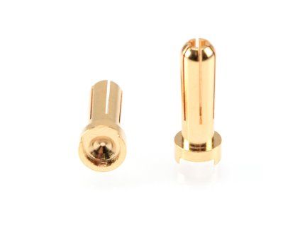 ruddog 5mm gold plug male 2pcs