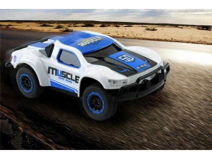 RC model MUSCLE rally racing 1/43 bílomodrá