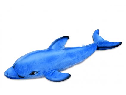 Plyšový delfín modrý, 80 x 21cm