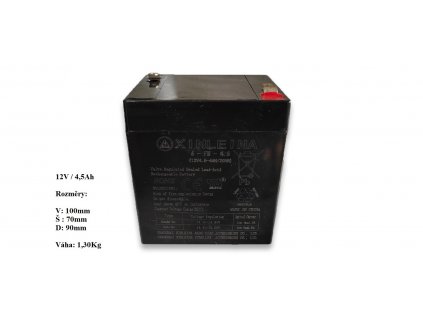 Olověná nabíjecí baterie Xinlenia 12V- 4,5Ah/ 20HR,