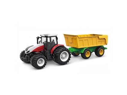 Amewi RC Traktor 2,4 Ghz s přívěsem, světla, zvuk 1:24