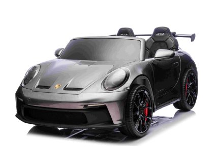 Dětské elektrické autíčko Porsche 911 GT3 černá s dálkovým ovládáním – pohled zepředu