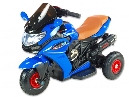 3233 motorka dragon s plynovou rukojeti nozni brzdou gumovymi nafukovacimi koly modra