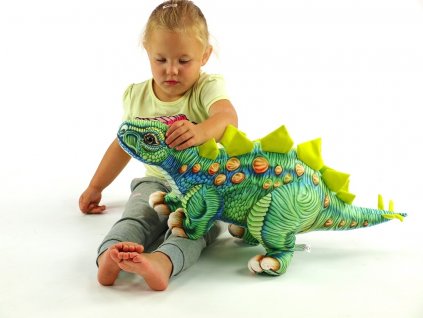 2502 8 plysovy dinosaurus stegosaurus delka 66cm vyska 33cm