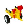 2538 6 vlek za traktor trailer stredni 2 kolovy s naradim zluty