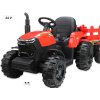 4447 3 traktor agricultur farm s vlekem 2 4g 24v 2x200w cerveny