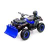 Modrá dětská elektrická čtyřkolka T-Speed 24V s odnímatelným pluhem