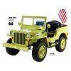 Jeep Willys s 2,4G, 4x 120W / 24V, 3 místný, macha army