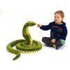 Plyšový had kobra zelená, délka 280 cm