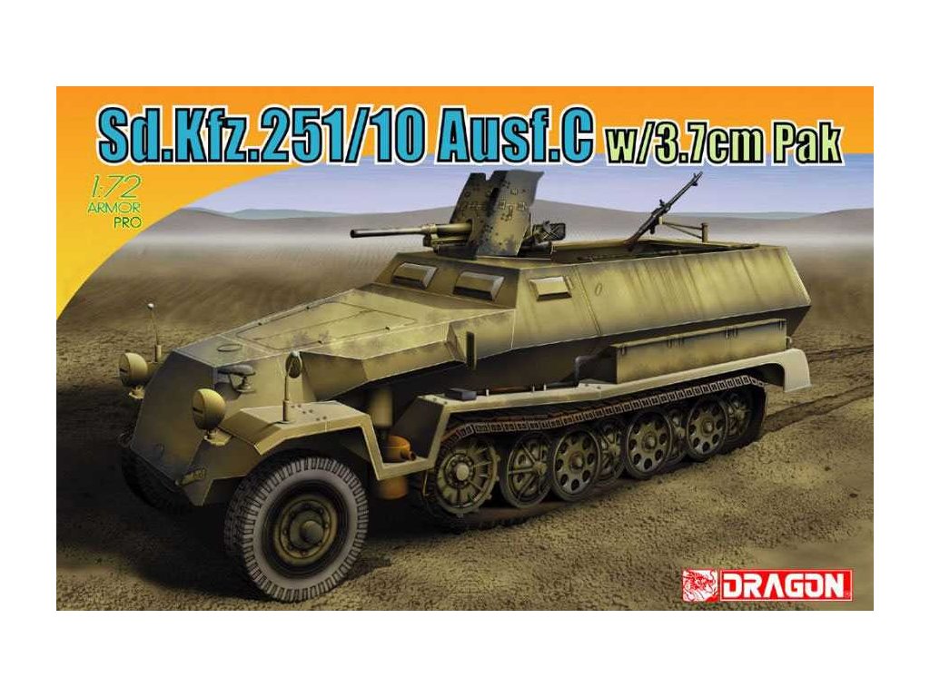 Model Kit military 7314 - Sd.Kfz.251/10 Ausf.C w/3.7cm PaK (1:72)