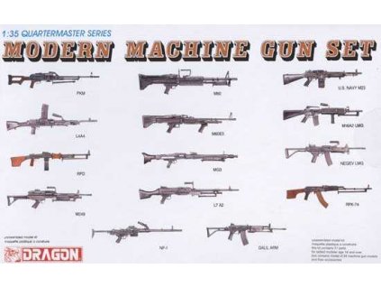 Model Kit zbraně 3806 - MODERN MACHINE GUN SET