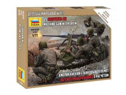 Model Kit figurky 6286 - US machine gun Browning w/crew (1:72)