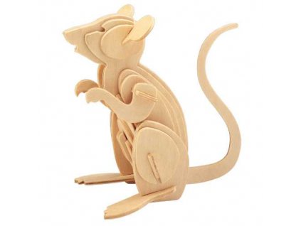 Woodcraft Dřevěné 3D puzzle myš