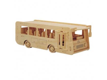 Woodcraft Dřevěné 3D puzzle autobus