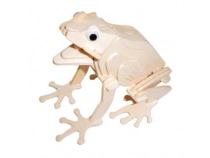 Woodcraft Dřevěné 3D puzzle žába