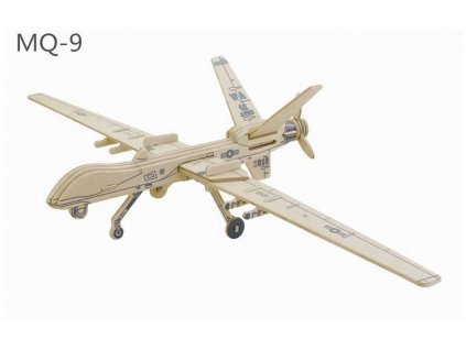RoboTime Dřevěná skládačka americký dron MQ9
