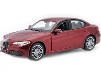 Bburago Alfa Romeo Giulia 2016 1:24 červená metalíza