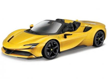 Bburago Ferrari SF90 Spider 1:18 žlutá metalíza