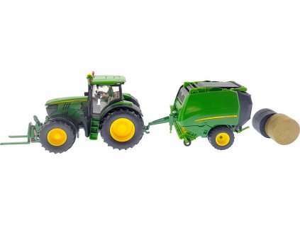 SIKU Farmer - Traktor John Deere + balíkovačka 1:32