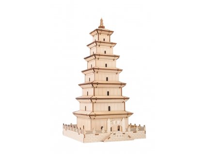 Woodcraft Dřevěné 3D puzzle Velká pagoda divoké husy