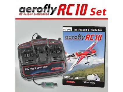 Aerofly RC10 na DVD pro Win8.1/10/11 s USB ovladačem