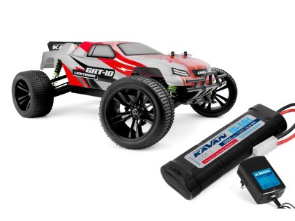 KAVAN GRT-10 Lightning 2,4 GHz 4WD Truggy 1:10 - Červený - RTR