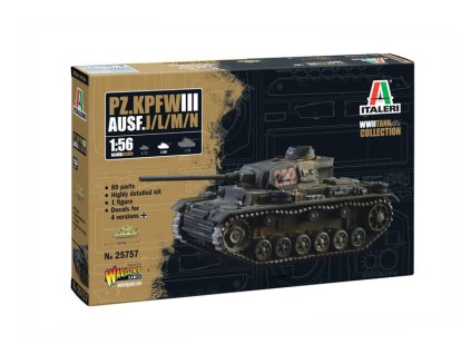 Model Kit tank 25757 - Pz. Kpfw. III Ausf. J//L/M/N (1:56)