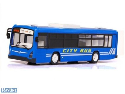DOUBLE E RC městský autobus s otevíracími dveřmi 33cm modrá