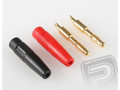 7922 banánek 2ks GOLD (červená+černá) pájecí
