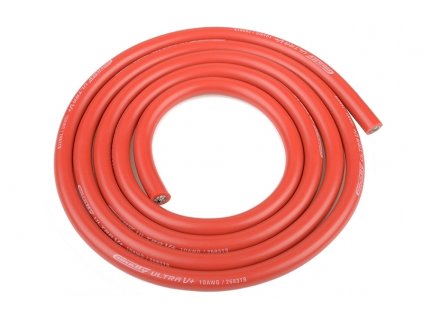 Silikonový kabel 5,5qmm, 10AWG, 1metr, červený